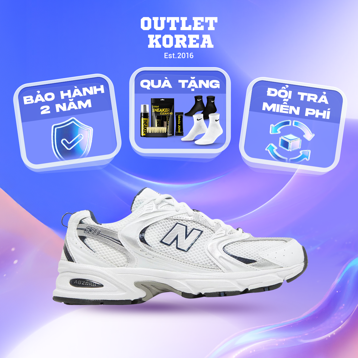 Giày NB 530 Sliver chính hãng