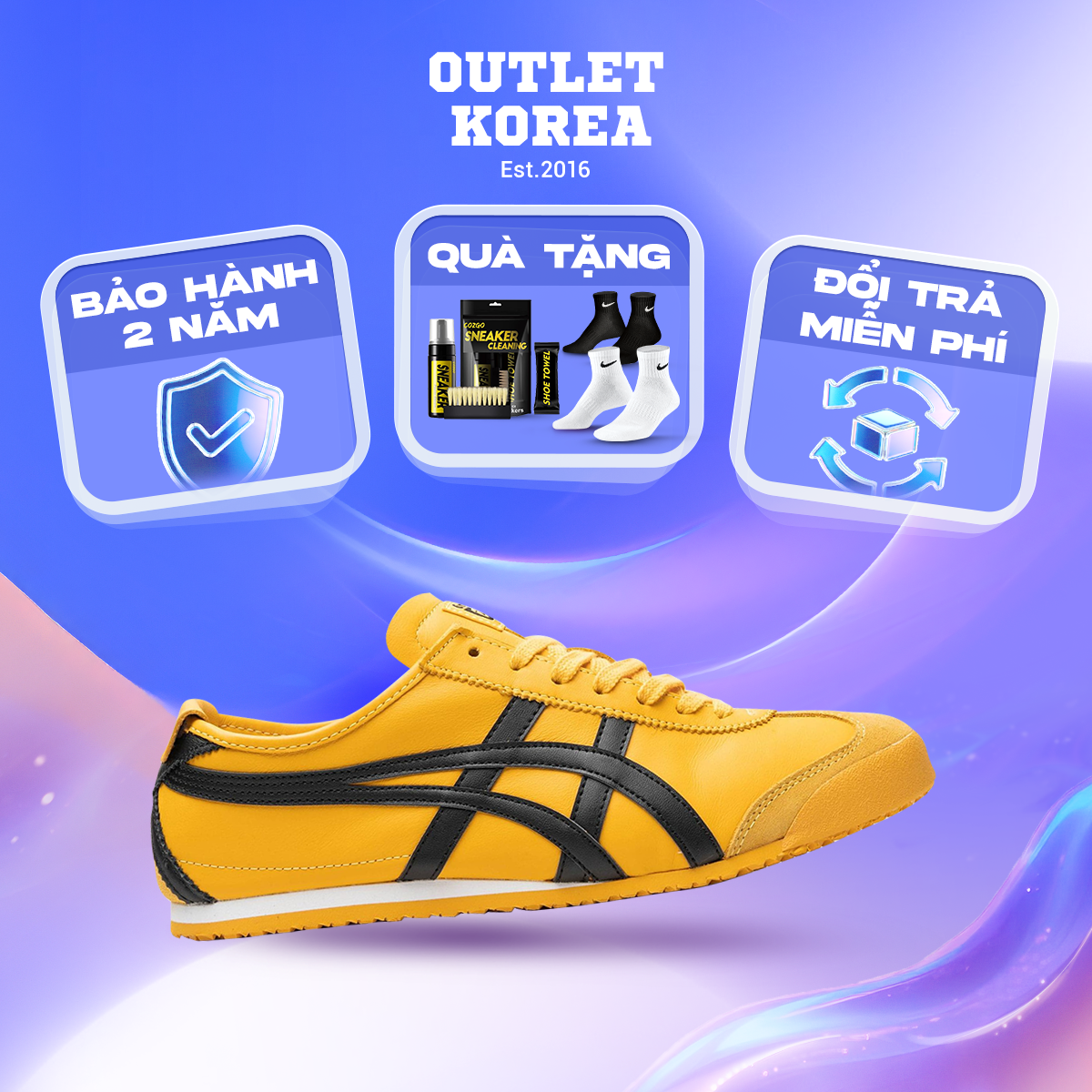 Giày Tiger Mxc66 Yellow/Black Chính Hãng