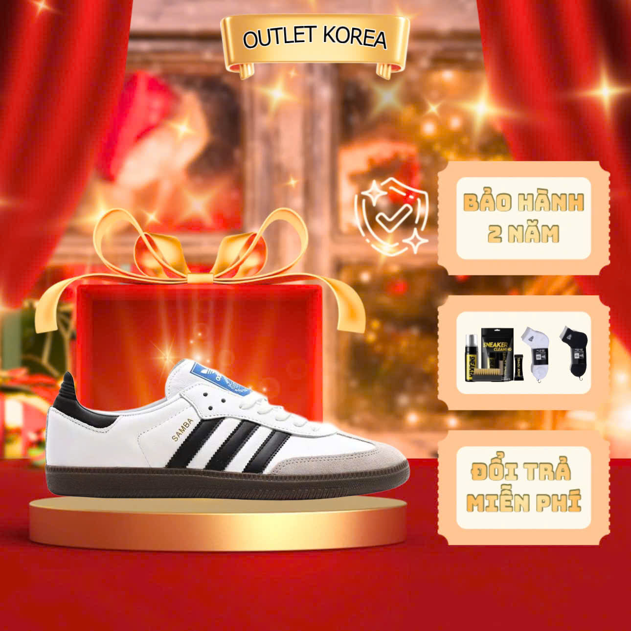 Giày Das Samba OG Black White Chính Hãng
