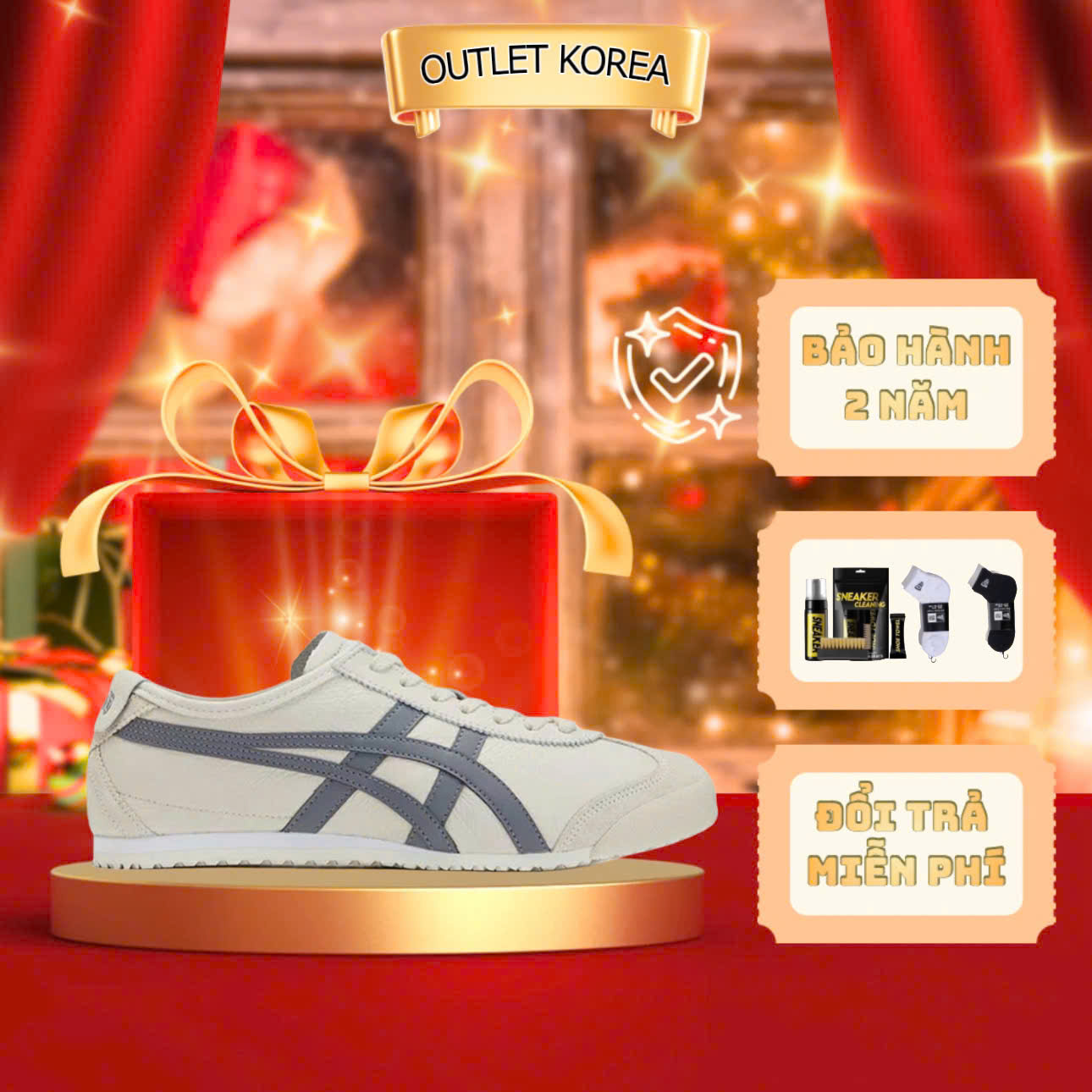 Giày Tiger Mxc66 Gray White Chính Hãng