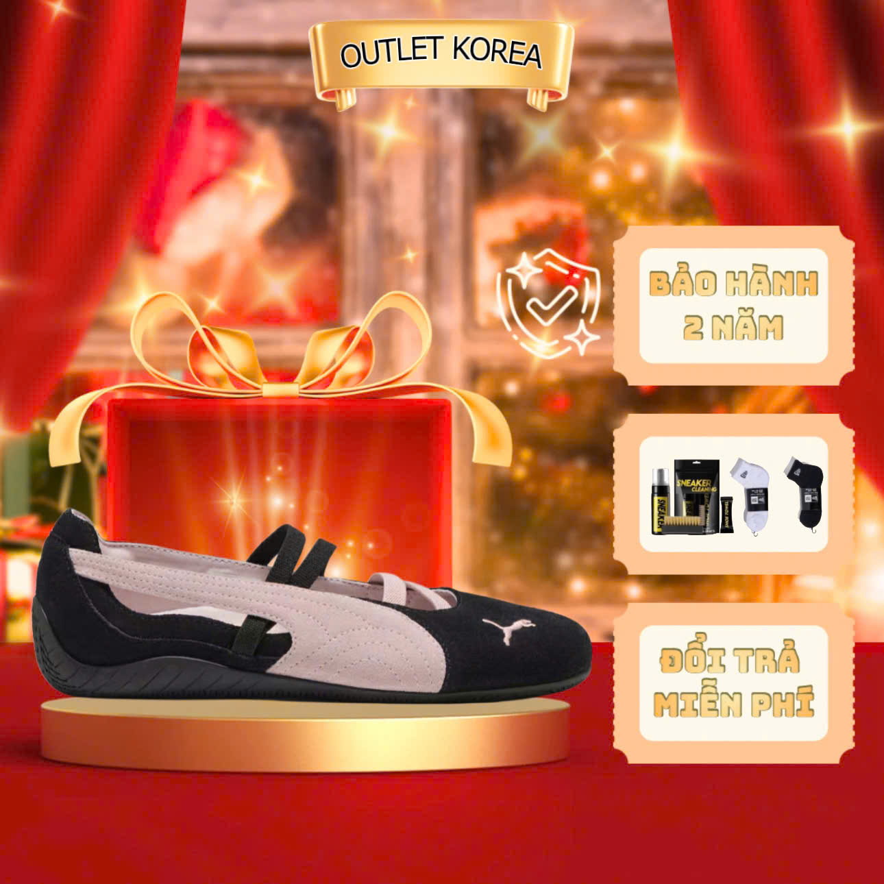 PUMA Ballet Black Pink chính hãng