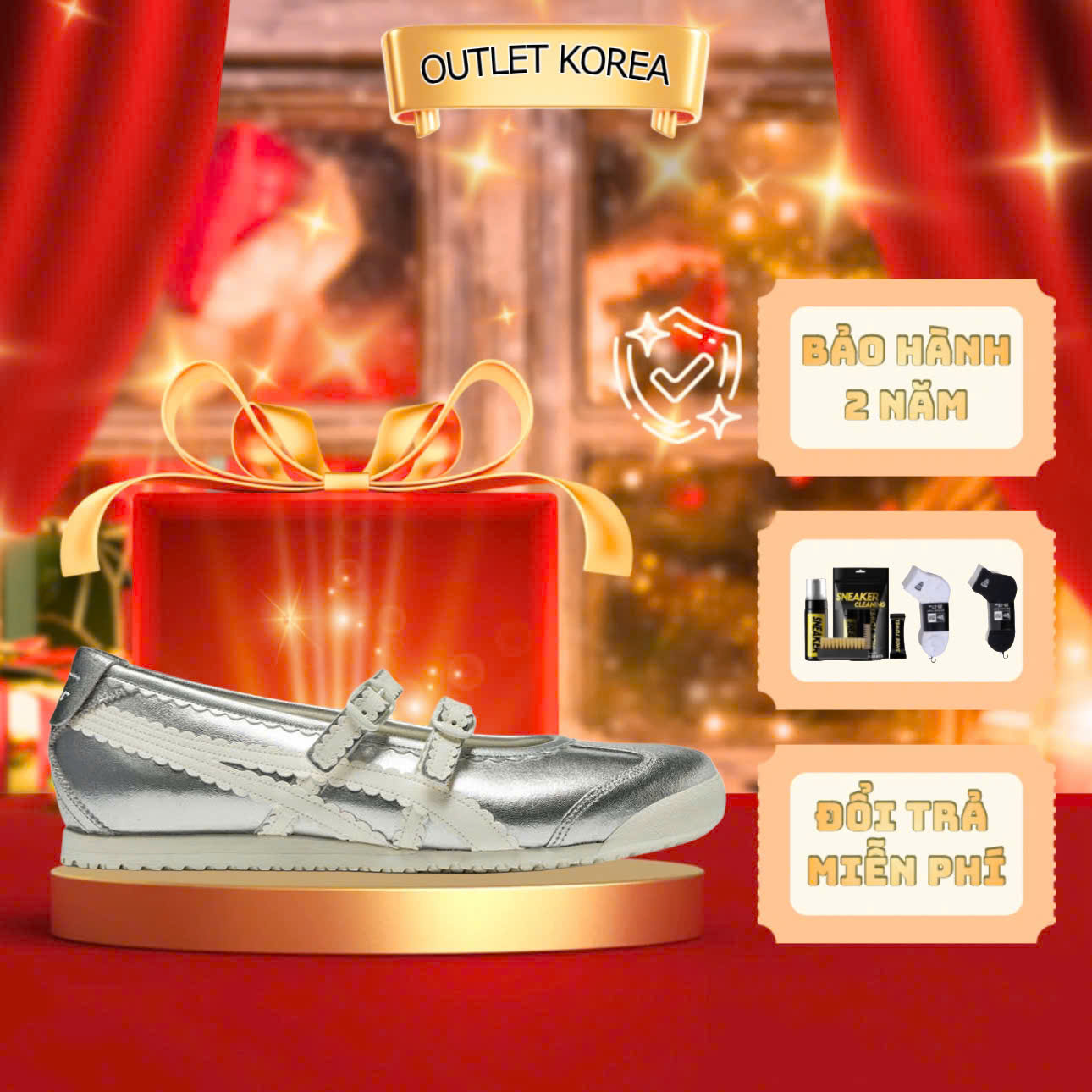 Giày Tiger Mxc66 Ballet Sliver Chính Hãng