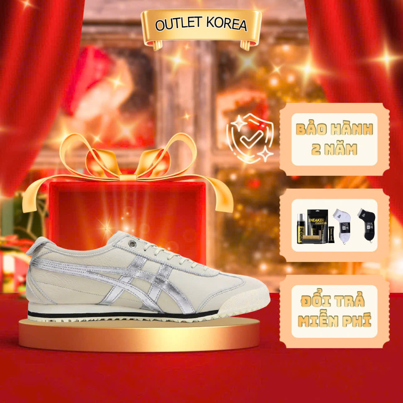 Giày Tiger Mxc66 SD Birch Silver Chính Hãng