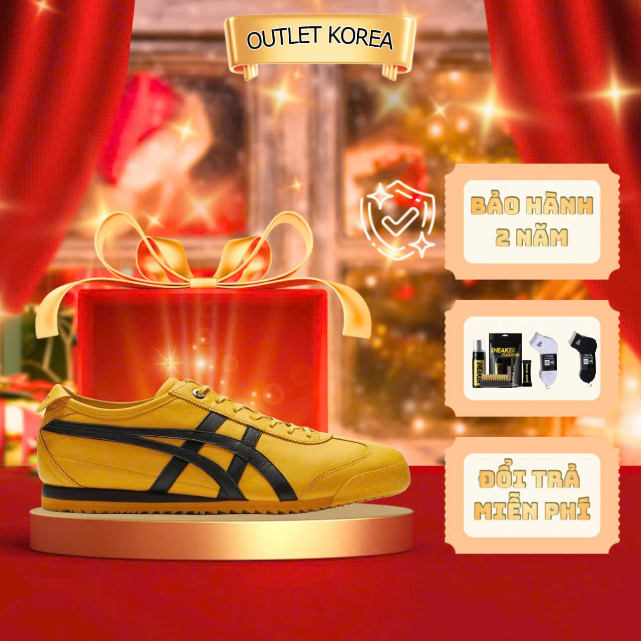 Giày Tiger Mexico 66 SD Yellow/Black Chính Hãng